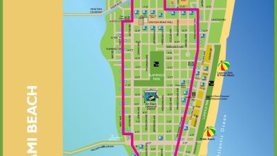 Miami Beach tourist map - Ontheworldmap.com